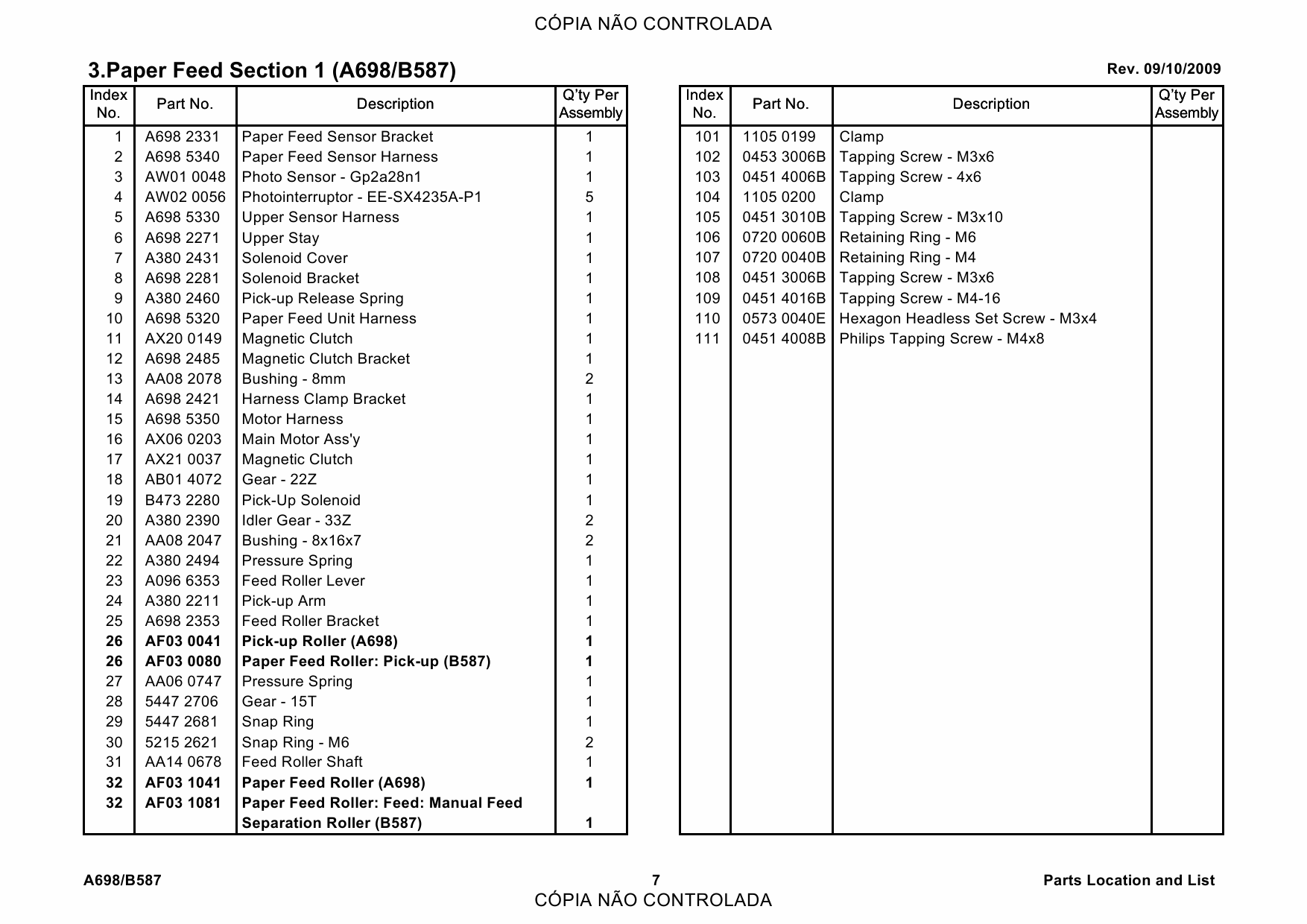 RICOH Options A698 A587 LARGE-CAPACITY-TRAY Parts Catalog PDF download-4